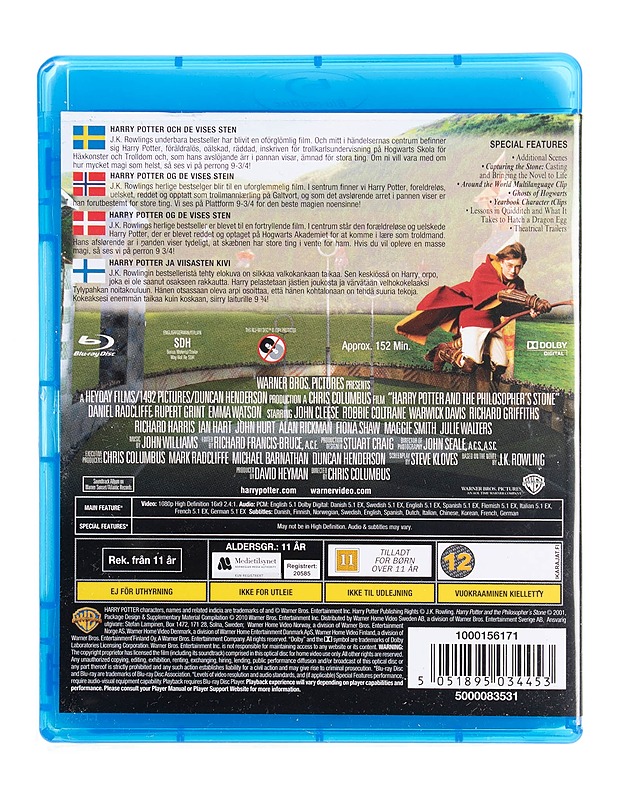 Harry Potter and the Philosopher's Stone - Blu-ray - Blu-ray-levyt - 10105535595 - 1