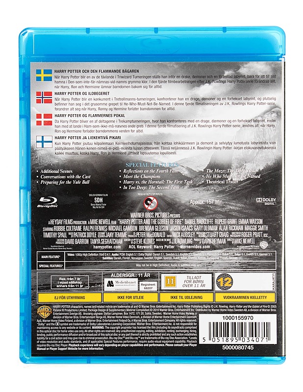 Harry Potter and the Goblet of Fire - Blu-ray - Blu-ray-levyt - 10105535598 - 1