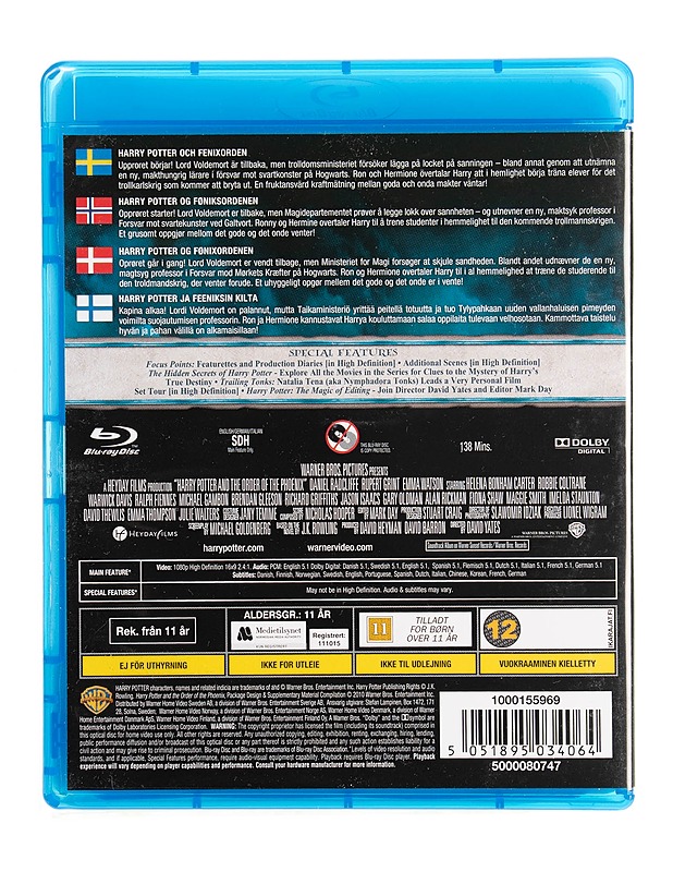 Harry Potter and the Order of the Phoenix - Blu-ray - Blu-ray-levyt - 10105535605 - 1