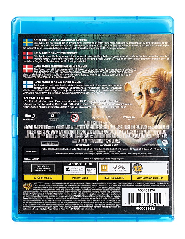 Harry potter and the Chamber of Secrets - Blu-ray - Blu-ray-levyt - 10105535617 - 1