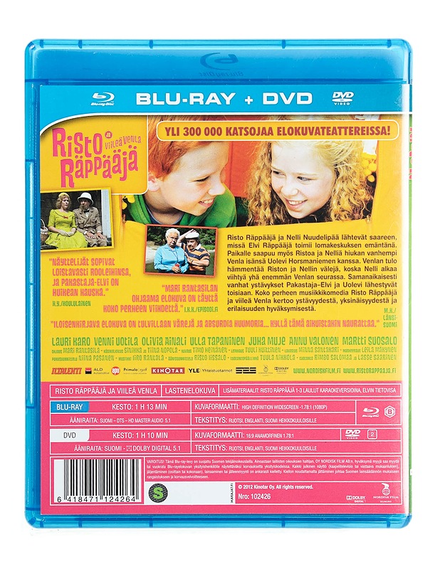 Risto Räppääjä ja viileä Venla - Blu-Ray + DVD - DVD-elokuvat - 10105535667 - 1