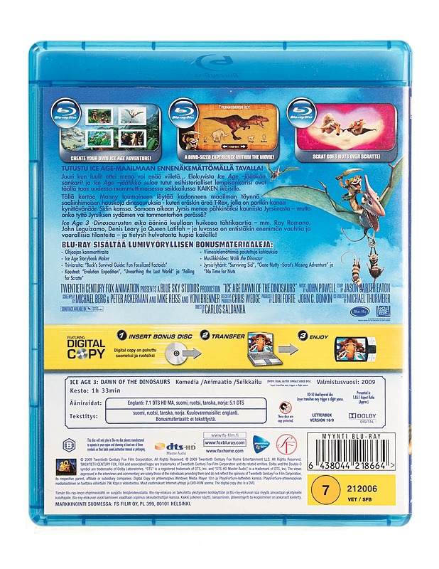 Ice Age 3: Dinosaurusten aika - Blu-ray  - Blu-ray-levyt - 10105535664 - 1