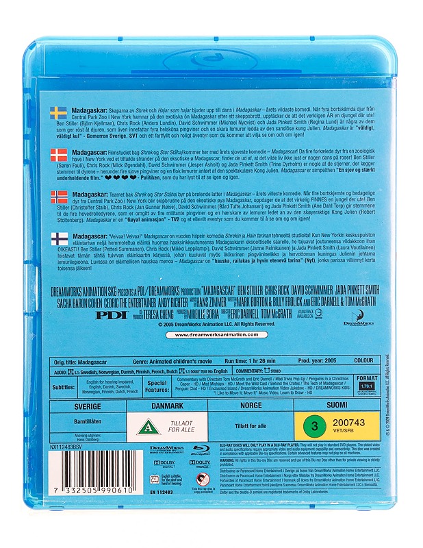 Madagascar - Blu-Ray - Blu-ray-levyt - 10105535676 - 1