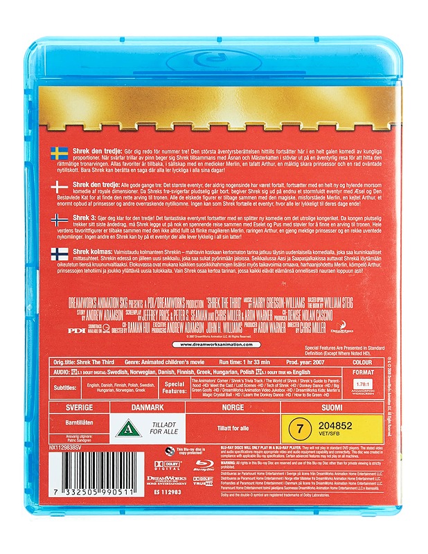 Shrek The Third - Blu-Ray - Blu-ray-levyt - 10105535731 - 1