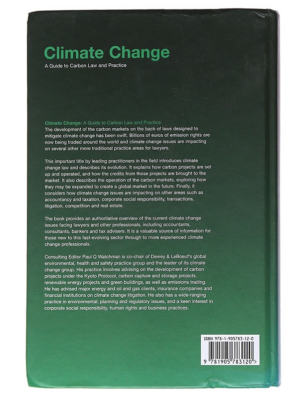 Climate Change -  Watchman, Q Paul - Tietokirjat - 10105535758 - 1