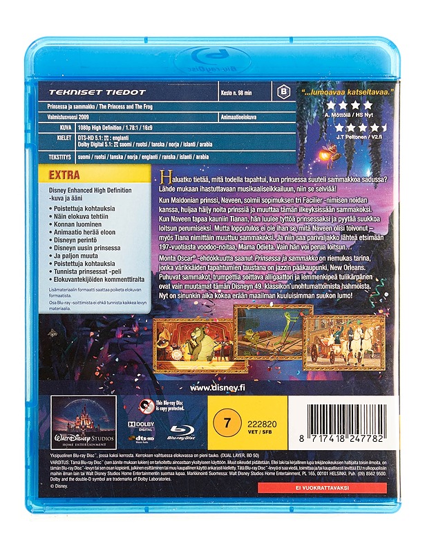 Prinsessa Ja Sammakko - Blu-Ray - Blu-ray-levyt - 10105535765 - 1