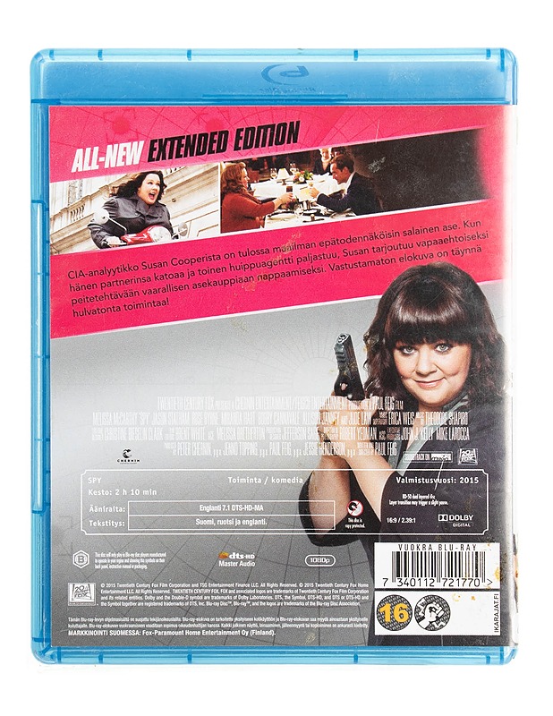 Spy - Blu-Ray - Blu-ray-levyt - 10105535775 - 1