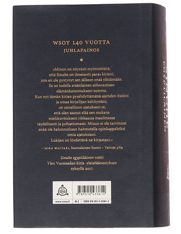 Sinuhe egyptiläinen : viisitoista kirjaa lääkäri Sinuhen elämästä n. 1390-1335 eKr - Mika Waltari - Kirja lahjaksi - 10105535789 - 1
