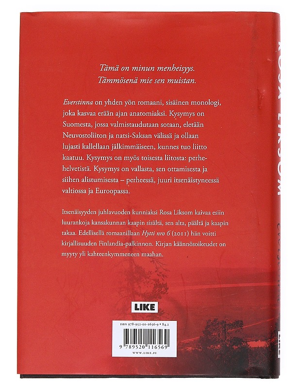 Everstinna - Rosa Liksom - Romaanit ja novellit - 10105535800 - 1