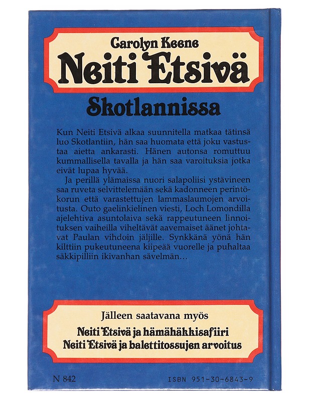 Neiti Etsivä Skotlannissa - Carolyn Keene - Nuorten kirjat - 10105535842 - 1