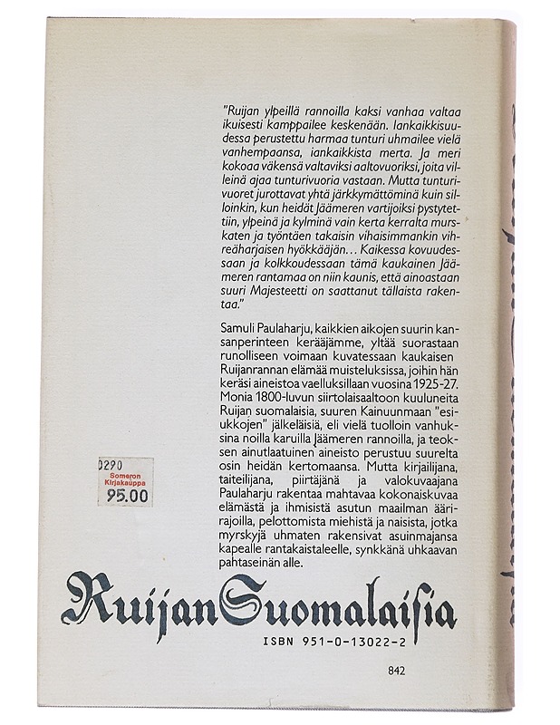 Ruijan Suomalaisia - Paulaharju, Samuli - Kaunokirjallisuus - 10105535855 - 1