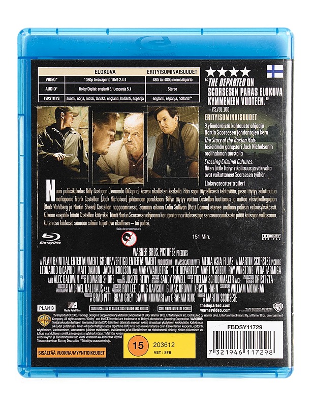 The Departed - Blu-Ray - Blu-ray-levyt - 10105535918 - 1