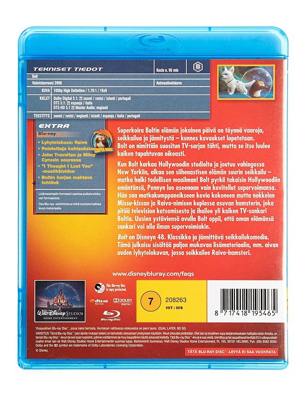 Bolt - Blu-ray - Blu-ray-levyt - 10105535936 - 1