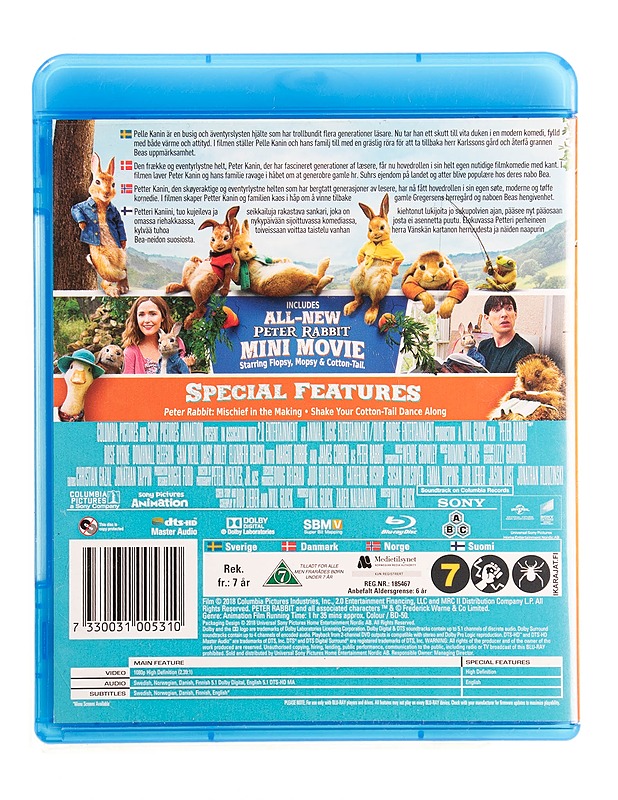 Peter Rabbit - Blu-Ray - Blu-ray-levyt - 10105535974 - 1