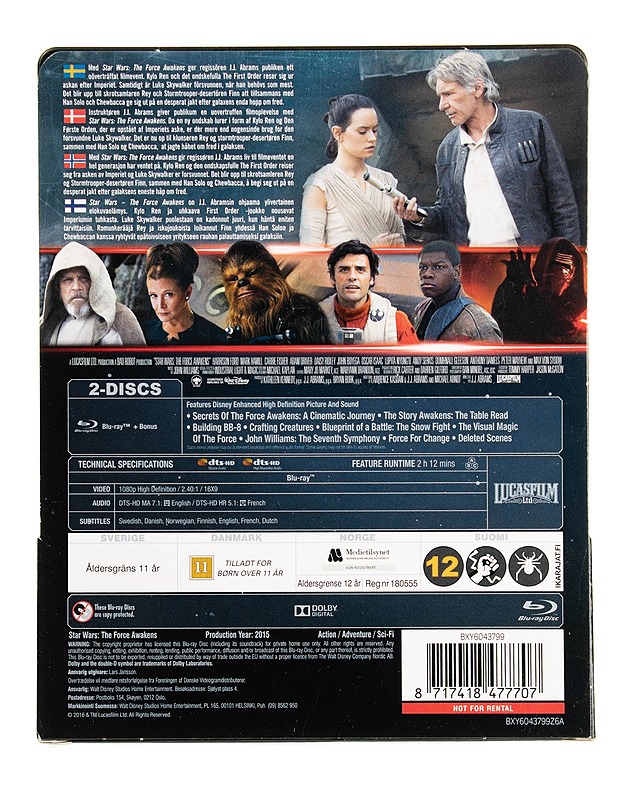 Star Wars: The Force Awakens (Steelbook) - Blu-ray - Blu-ray-levyt - 10105535991 - 1