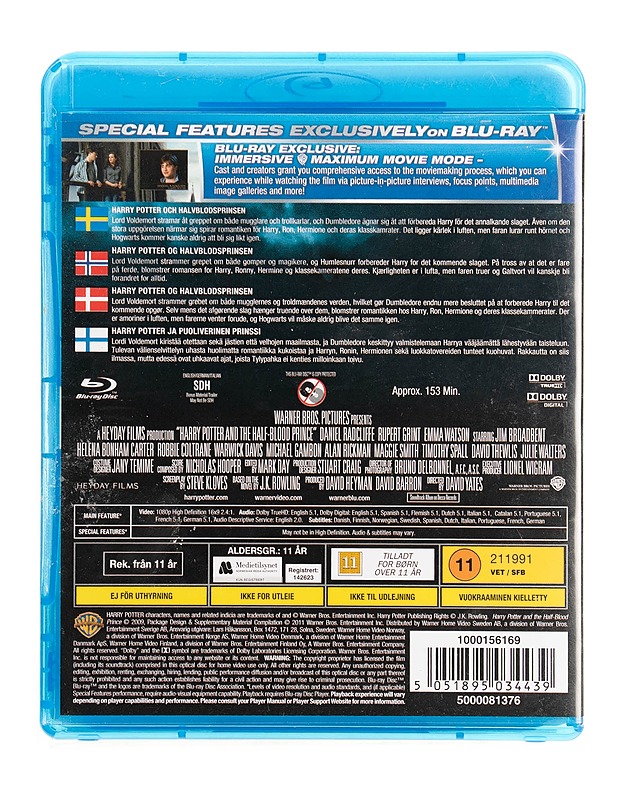Harry Potter and the Half-blood Prince - Blu-ray - Blu-ray-levyt - 10105535994 - 1