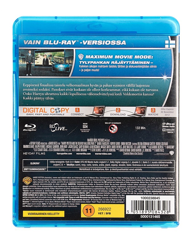 Harry Potter ja kuoleman varjelukset, osa 2 - Blu-ray - Blu-ray-levyt - 10105535995 - 1