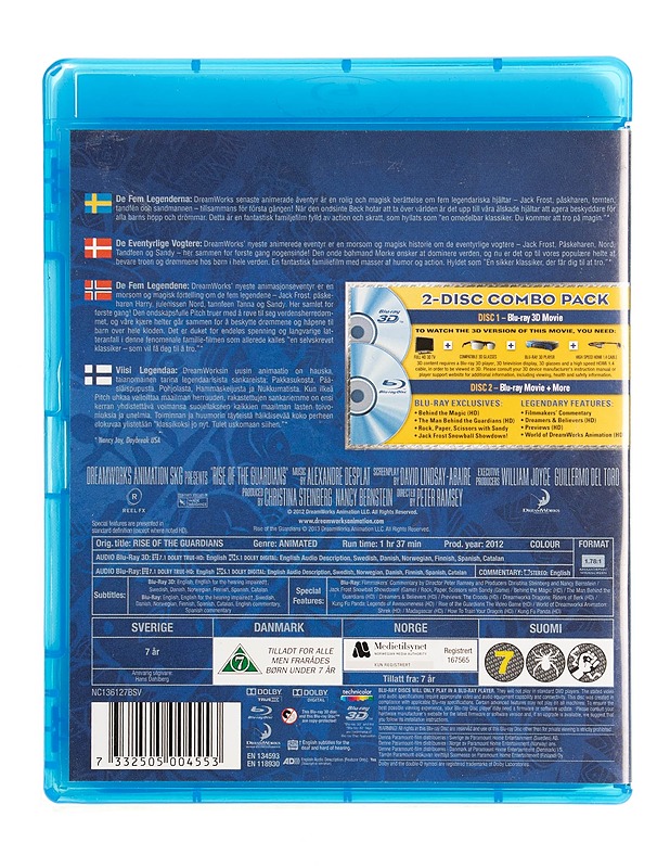 Rise of the Guardians - Blu-ray 3D - Blu-ray-levyt - 10105535996 - 1