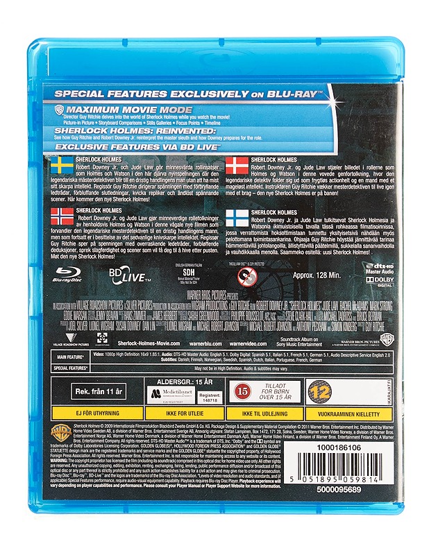Sherlock Holmes - Blu-ray - Blu-ray-levyt - 10105536003 - 1