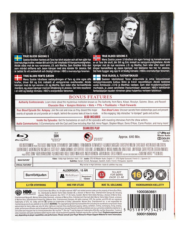 True Blood, Season 5 - Blu-ray - Blu-ray-levyt - 10105536007 - 1