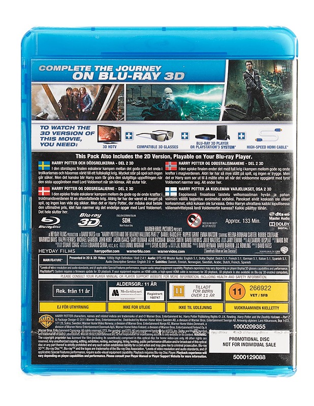 Harry potter and the Deathly Hallows, part 2 - Blu-ray 3D - Blu-ray-levyt - 10105536008 - 1