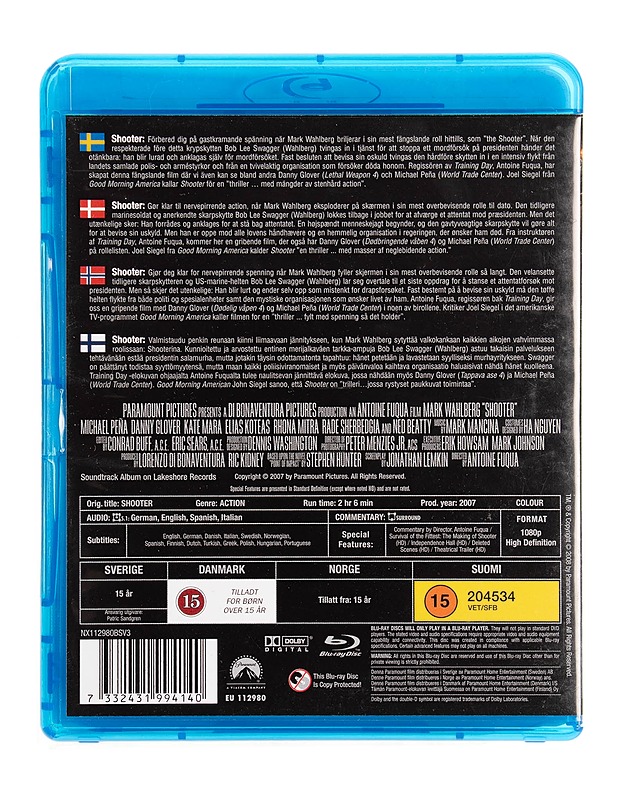 Shooter - Blu-ray - Blu-ray-levyt - 10105536012 - 1