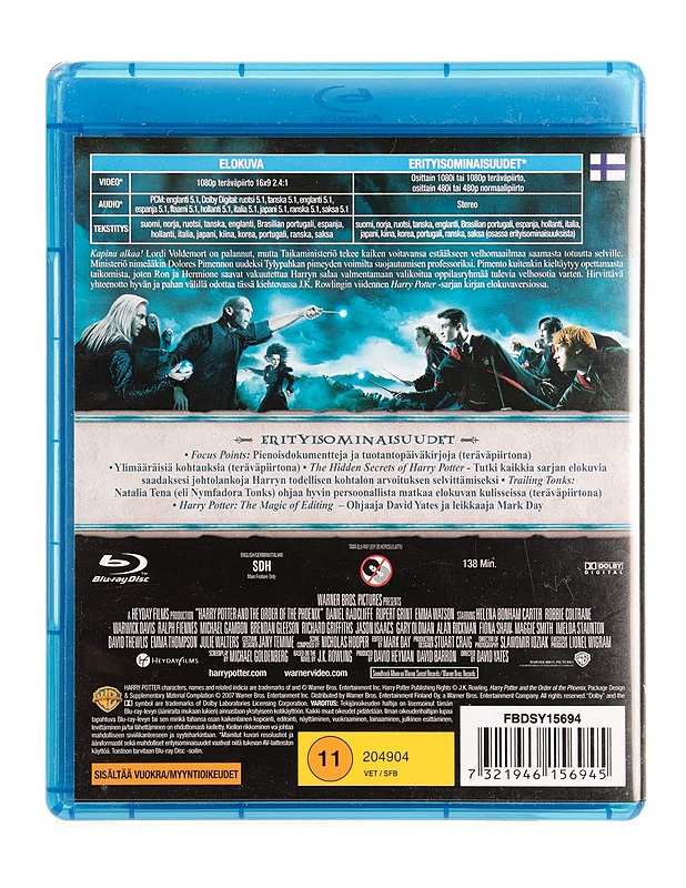 Harry Potter ja Feeniksin kilta - Blu-ray - Blu-ray-levyt - 10105536019 - 1