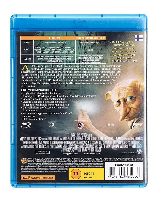Harry Potter ja salaisuuksien kammio - Blu-ray - Blu-ray-levyt - 10105536021 - 1