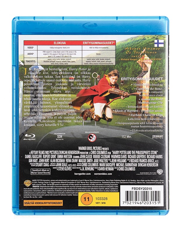 Harry Potter ja viisasten kivi - Blu-ray - Blu-ray-levyt - 10105536027 - 1