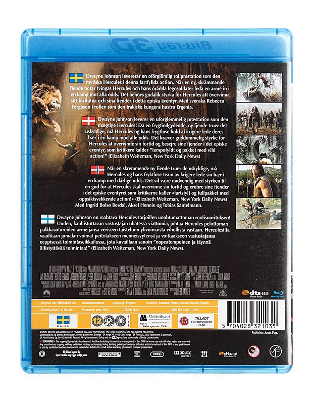 Hercules - Blu-ray 3D - Blu-ray-levyt - 10105536030 - 1