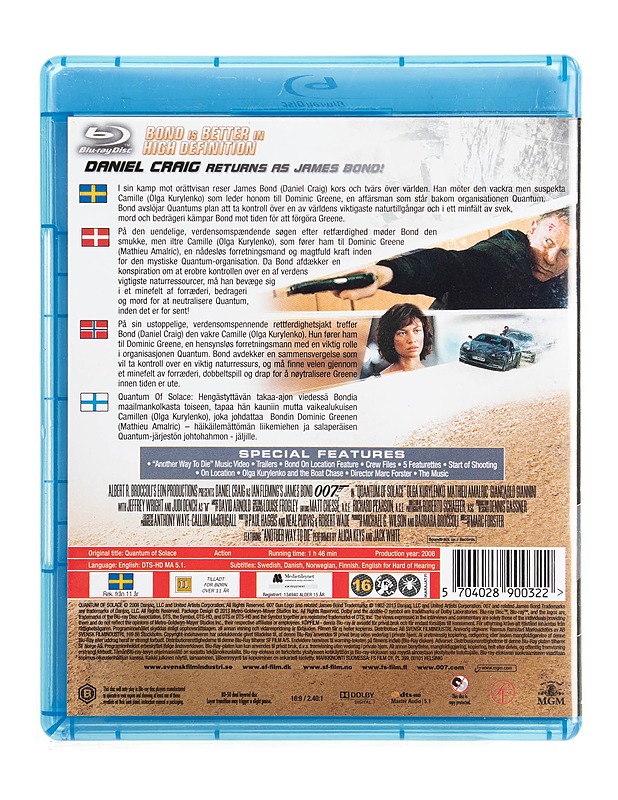 Quantum of Solace - Blu-ray - Blu-ray-levyt - 10105536038 - 1