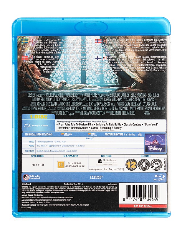 Maleficent - Blu-ray - Blu-ray-levyt - 10105536041 - 1