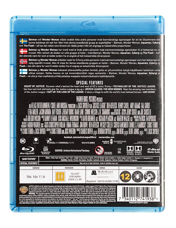 Justice League - Blu-Ray - Blu-ray-levyt - 10105536189 - 1