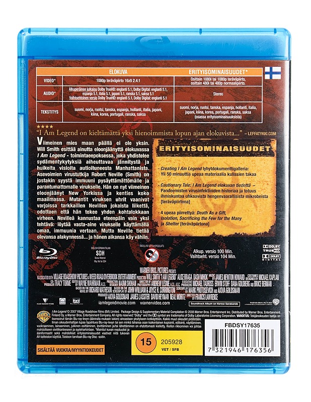 I Am Legend - Blu-Ray - Blu-ray-levyt - 10105536214 - 1