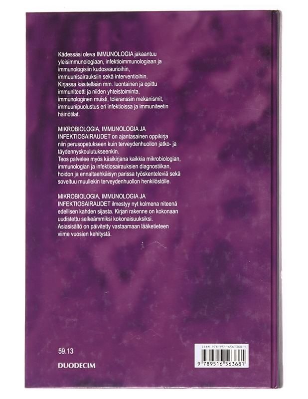 Mikrobiologia, immunologia ja infektiosairaudet. Kirja 2, Immunologia - Hedman, Klaus - Tietokirjat - 10105536251 - 1