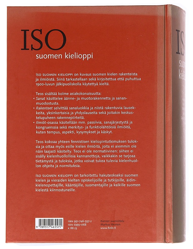 Iso suomen kielioppi - Suomalaisen kirjallisuuden seura - Tietokirjat - 10105536270 - 1