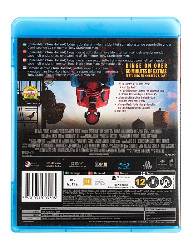 Spider-Man: Homecoming - Blu-Ray - Blu-ray-levyt - 10105536264 - 1