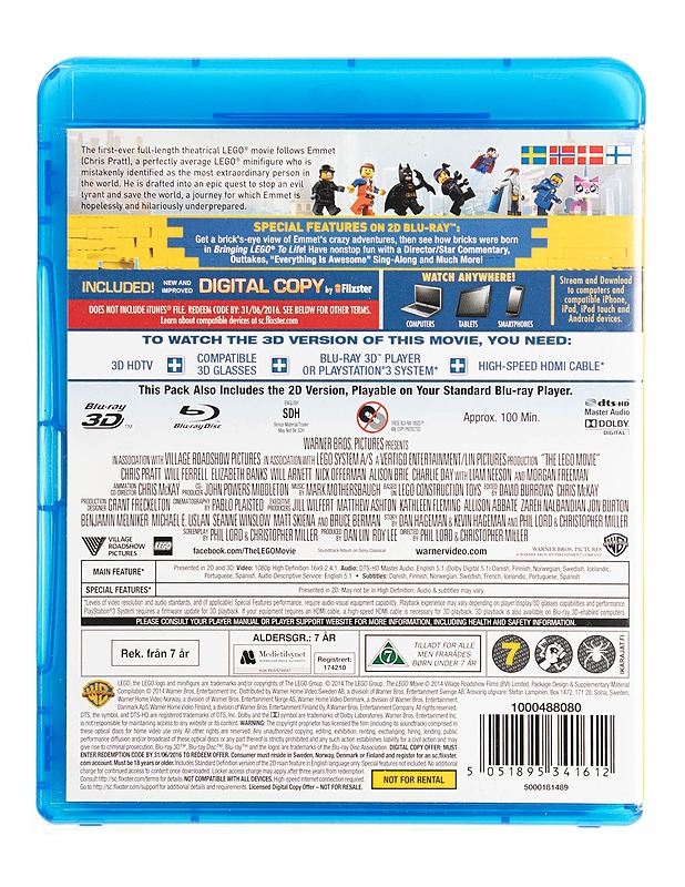 The Lego Movie 3D - Blu-Ray - Blu-ray-levyt - 10105536268 - 1