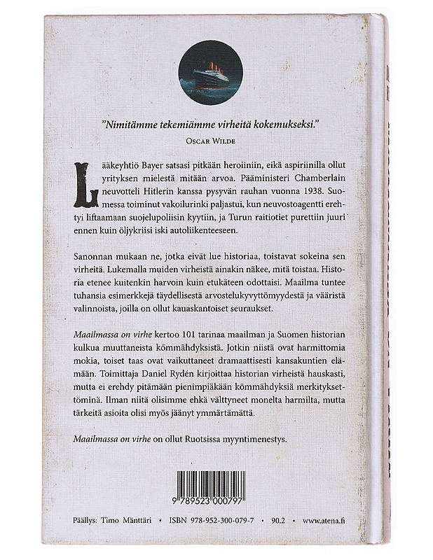 Maailmassa on virhe : 101 historiallista kömmähdystä - Rydén, Daniel - Historiakirjat - 10105536329 - 1