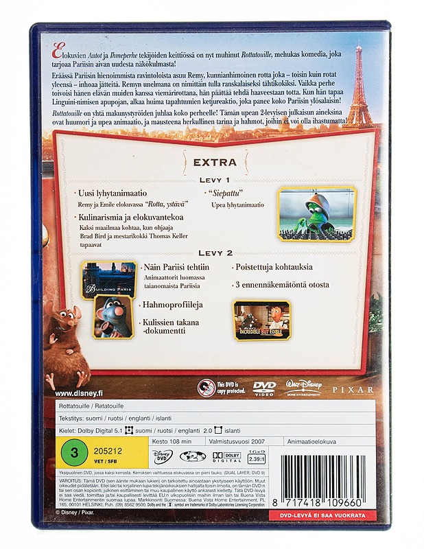 Rottatouille - DVD - DVD-elokuvat - 10105536343 - 1