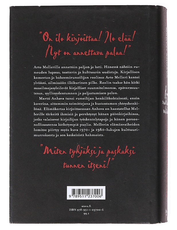 Romua rakkauden valtatiellä : Arto Mellerin elämä - Martti Anhava - Elämäkerrat ja muistelmat - 10105536360 - 1