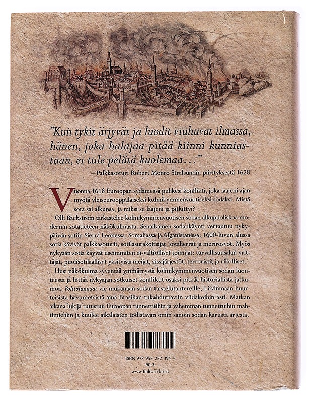 Polttolunnaat : Eurooppa sodassa 1618-1630 - Olli Bäckström - Historiakirjat - 10105536362 - 1