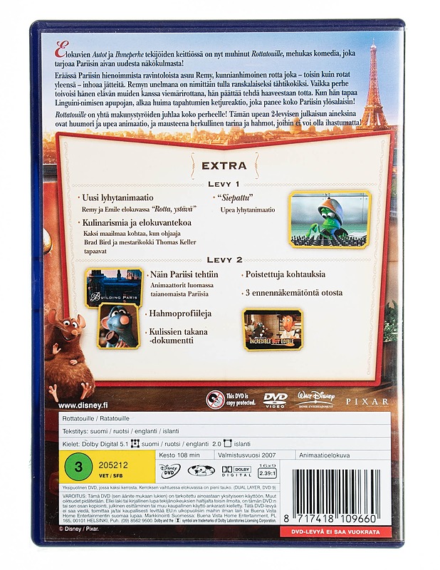 Rottatouille - DVD - DVD-elokuvat - 10105536469 - 1
