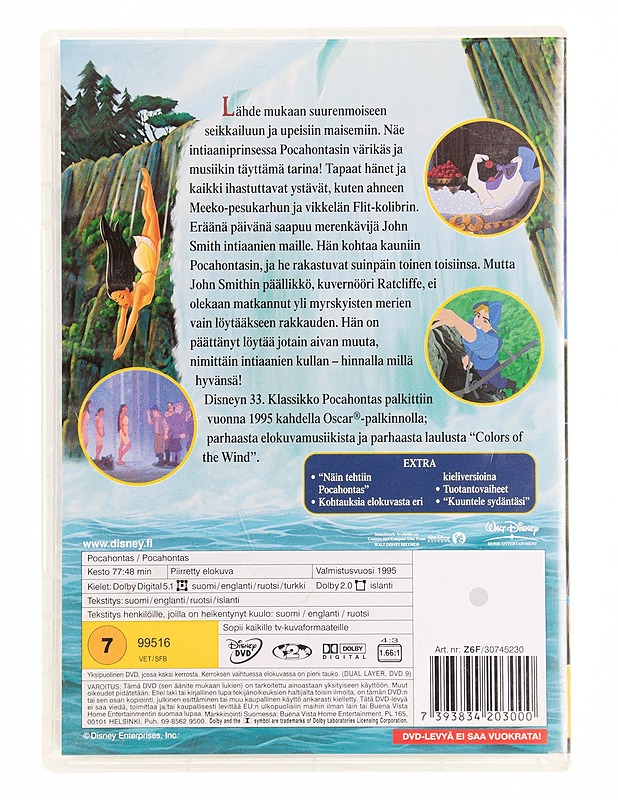 Pocahontas - DVD - DVD-elokuvat - 10105536475 - 1