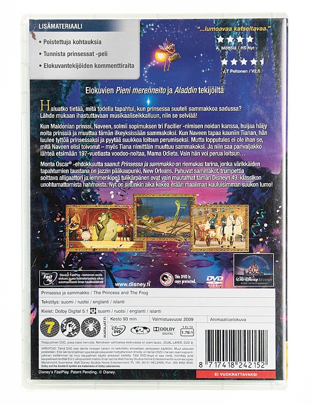 Prinsessa ja Sammakko - DVD - DVD-elokuvat - 10105536478 - 1