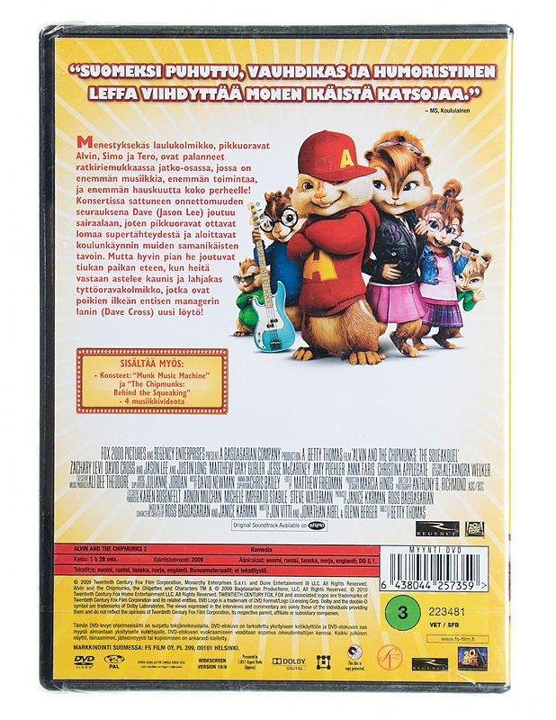 Alvin ja Pikkuoravat 2 - DVD - DVD-elokuvat - 10105536485 - 1