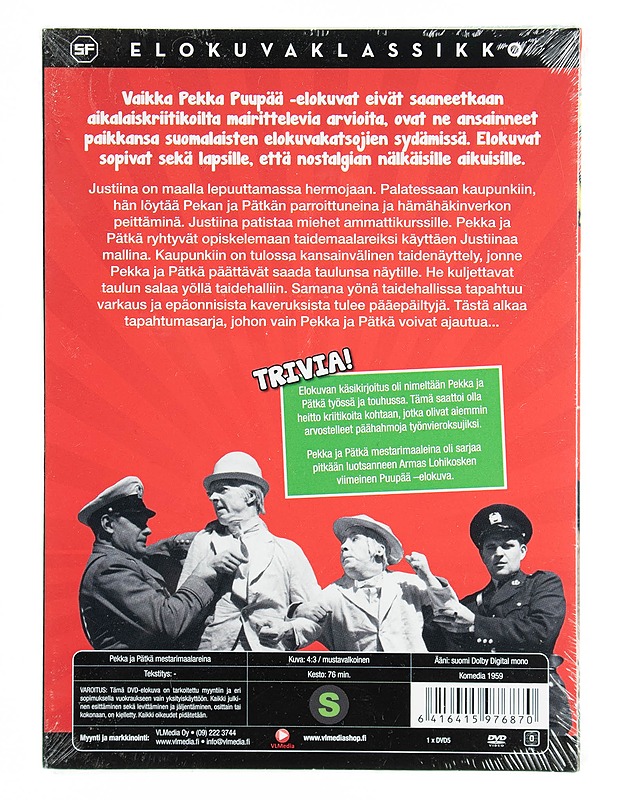 Pekka ja Pätkä mestarimaalareina - DVD - DVD-elokuvat - 10105536498 - 1