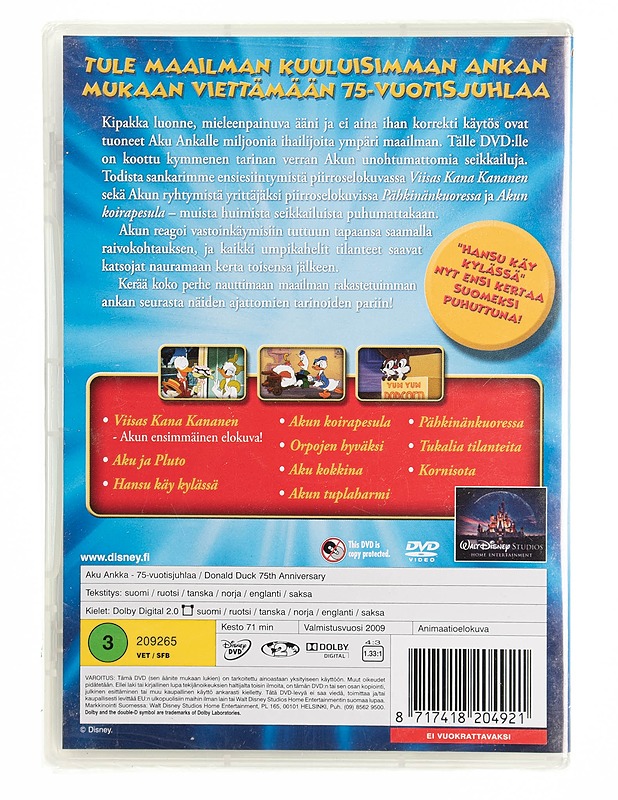Aku Ankka - 75-vuotisjuhlaa - DVD - DVD-elokuvat - 10105536508 - 1