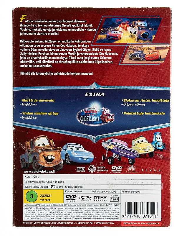 Autot - DVD - DVD-elokuvat - 10105536514 - 1