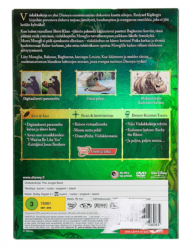 Viidakkokirja - DVD - DVD-elokuvat - 10105536520 - 1